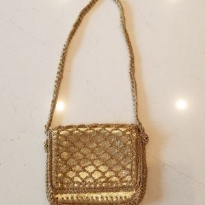 Vintage Montgomery Ward gold cocktail purse